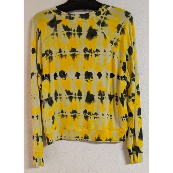 Women's Cabi # 6122 ATOMIC SWEATSHIRT Yellow/Black V-Neck Long Raglan Sleeve S - Picture 6 of 10